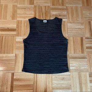 Grey Cropped Tank Top - Stretchy